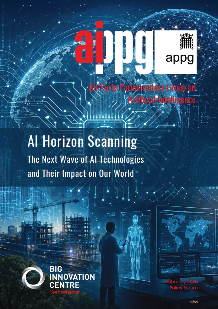 Front page of report: AI Horizon Scanning